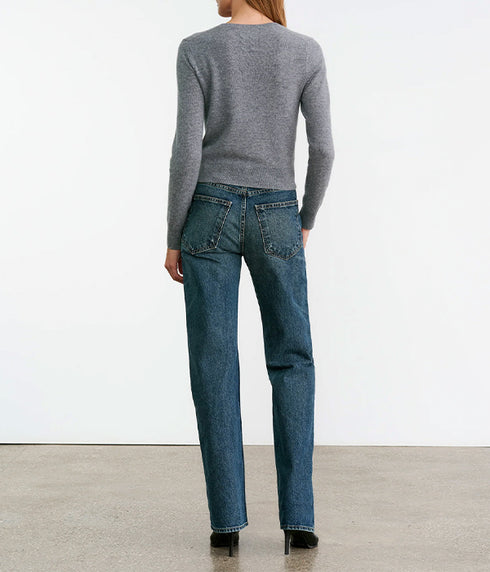 March Cashmere Cardigan - Grey Medium Melange